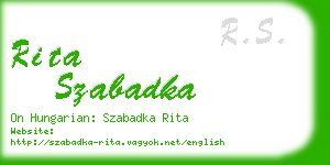 rita szabadka business card